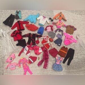 Another Barbie clothing lot! Cheerleader, Huskers, Rockers, Rodeo, Vintage